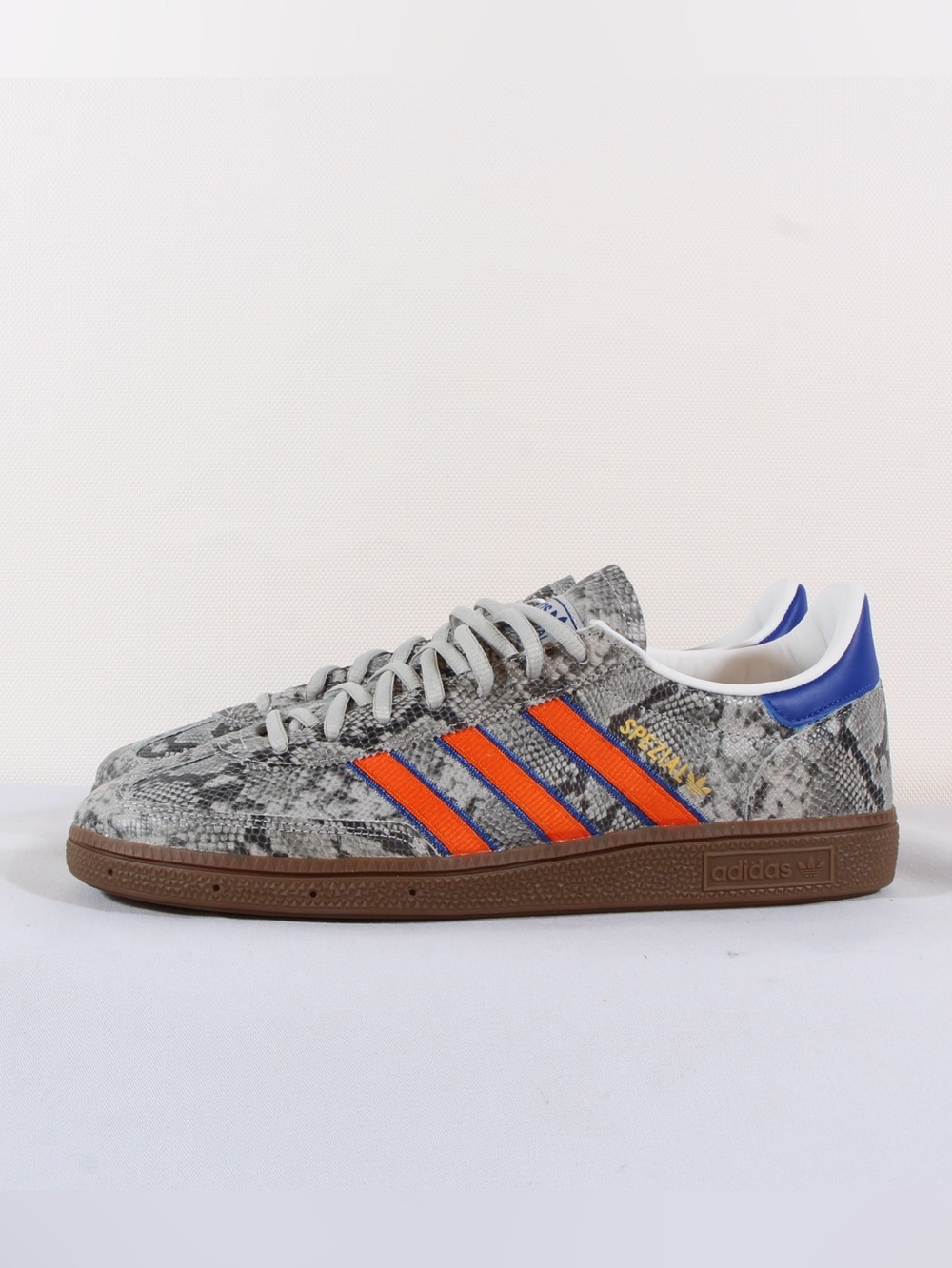 adidas Handball Spezial Gray Snakeskin Sneakers w/ Orange Stripes Sneakers NIB - Picture 7 of 10